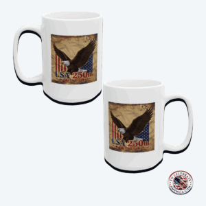 Mug - Patriotic 250th USA Birthday Vintage Distressed Grunge Design