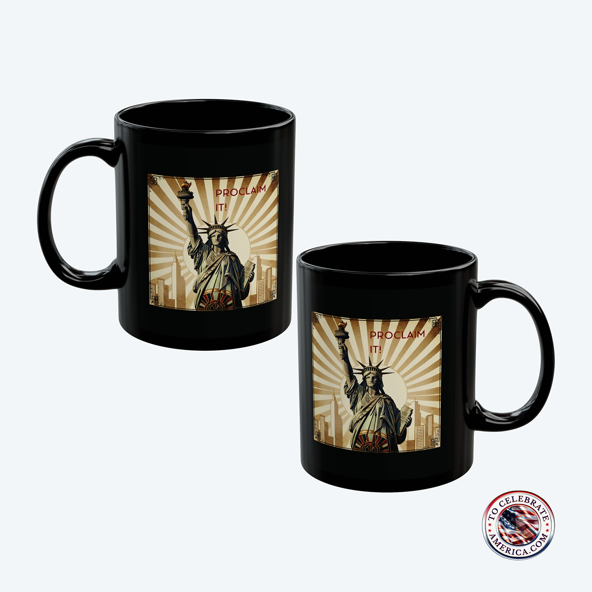 Mug Vintage Art Deco Statue of Liberty Design