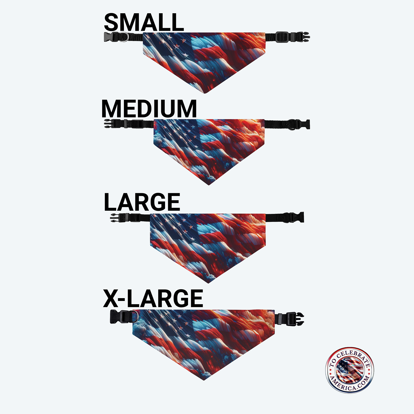 Pet Bandana Collar - Patriotic Flag Design - Image 4