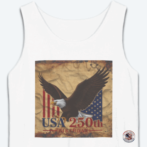 Patriotic Eagle Tank Top for Celebrating 250th USA Anniversary, Unisex Summer Tee, Independence Day Gift, Americana Apparel, Fourth of [...]