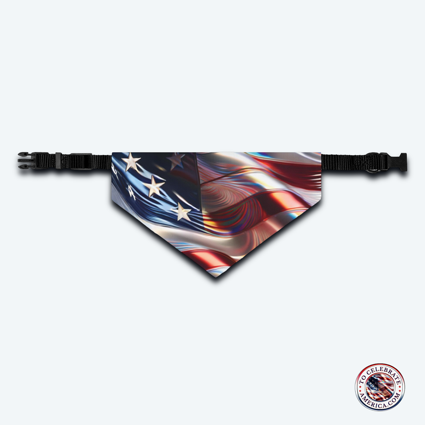 Pet Bandana Collar with Stars and Stripes design