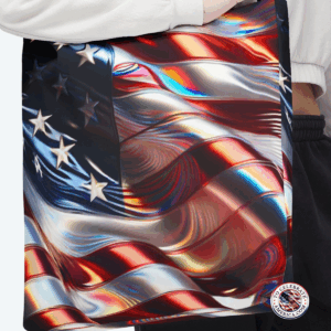 American Flag Tote Bag, Patriotic Beach Bag, Fourth of July Gift, Canvas Shopper, Flag Design Grocery Tote, Travel Companion