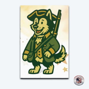 Patriotic Kids Poster - Minuteman Puppy