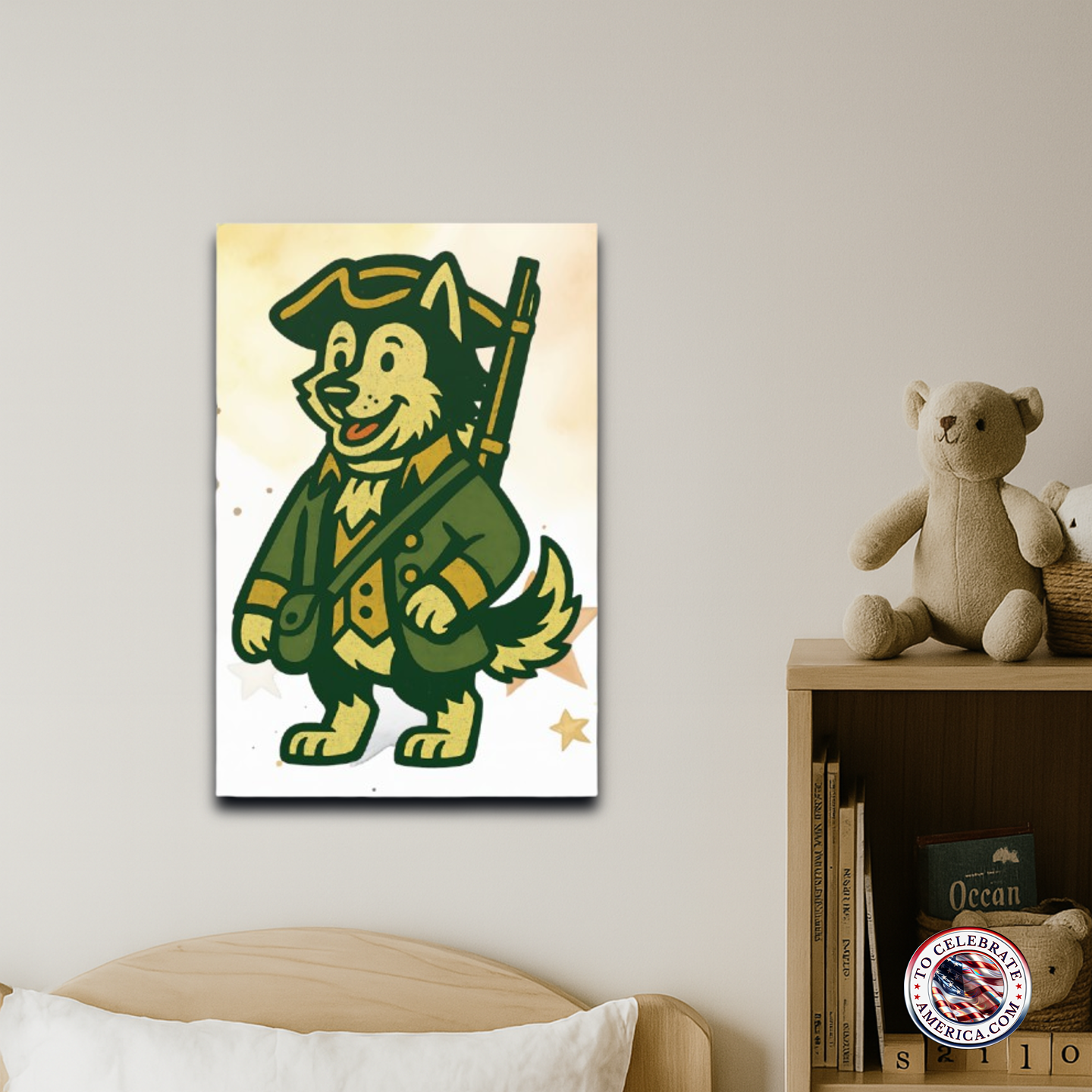 The Little Minuteman: Kids Patriotic Puppy Poster - Image 2