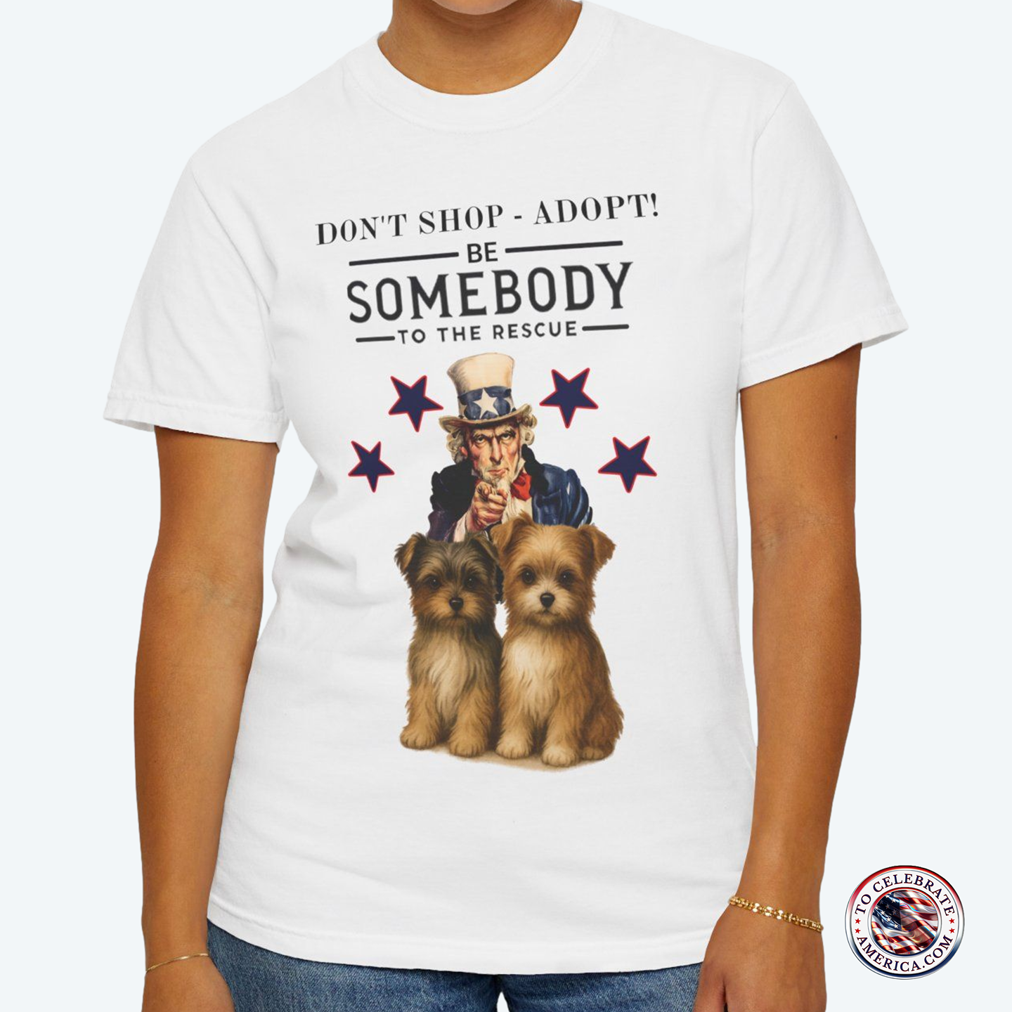 Uncle Sam & Pups Patriotic Tee - Image 4