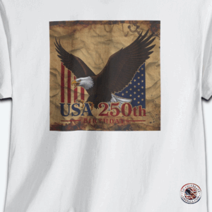 Patriotic Eagle Tee, Unisex Heavy Cotton Tee, USA Birthday Flag Shirt, Independence Day Apparel, Casual Wear, Gift for Veterans, Vintage Grunge Design