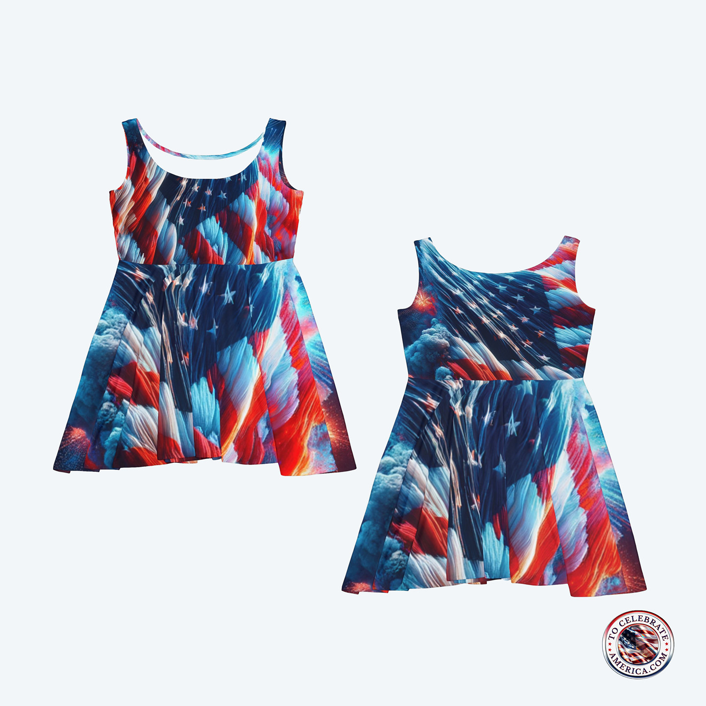 Patriotic Skater Dress with a Billoway Stars and Stripes Design - Image 4