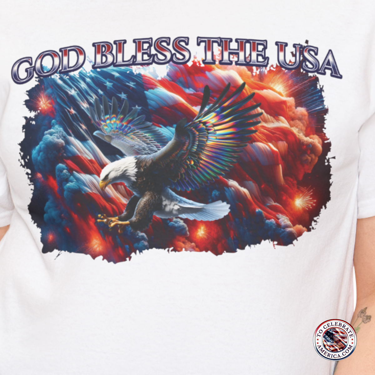God Bless The USA Tshirt, Patriotic 4th Of July Shirt, Star Spangled Banner Tee - Image 2