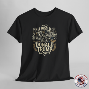 Make a bold statement with the Stand Your Ground Tee, a graphic shirt designed for those who value conviction and courage. Featuring a vintage‑inspired typographic layout with ornate flourishes, this design contrasts two historical figures to highlight the theme of standing firm in challenging times. Printed on a classic black tee, it delivers a clean, modern silhouette that pairs easily with jeans, joggers, or a casual jacket. Whether worn at rallies, gatherings, or everyday outings, this shirt brings confident energy to any look.